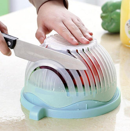 Salad Cutter Bowl with Strainer Lid