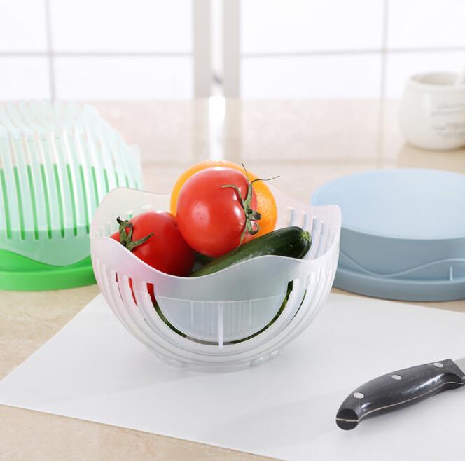 Salad Cutter Bowl with Strainer Lid