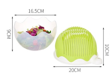 Salad Cutter Bowl with Strainer Lid