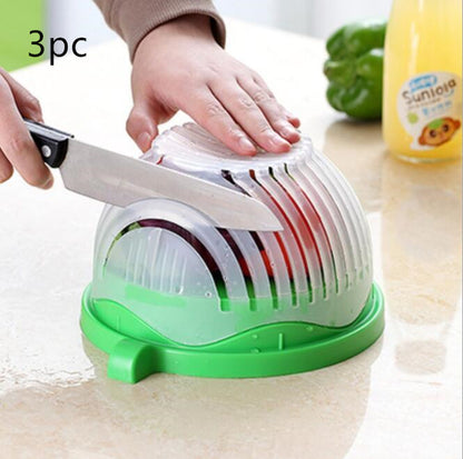 Salad Cutter Bowl with Strainer Lid