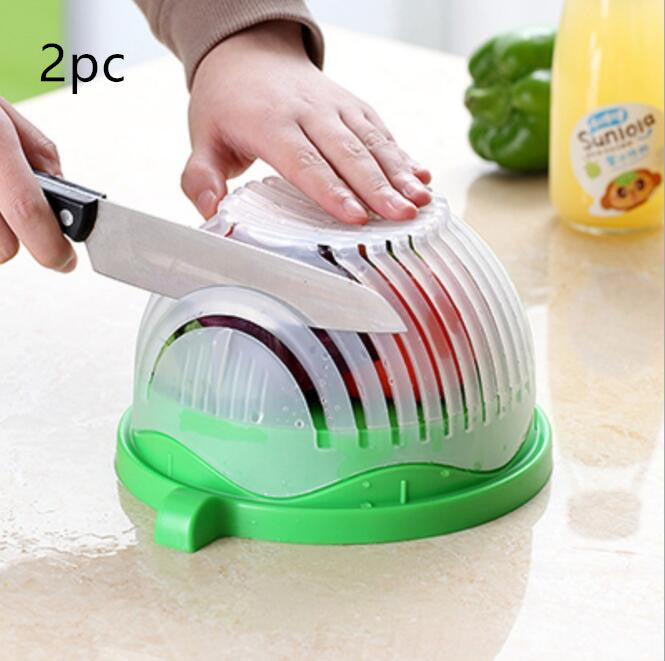 Salad Cutter Bowl with Strainer Lid
