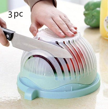 Salad Cutter Bowl with Strainer Lid