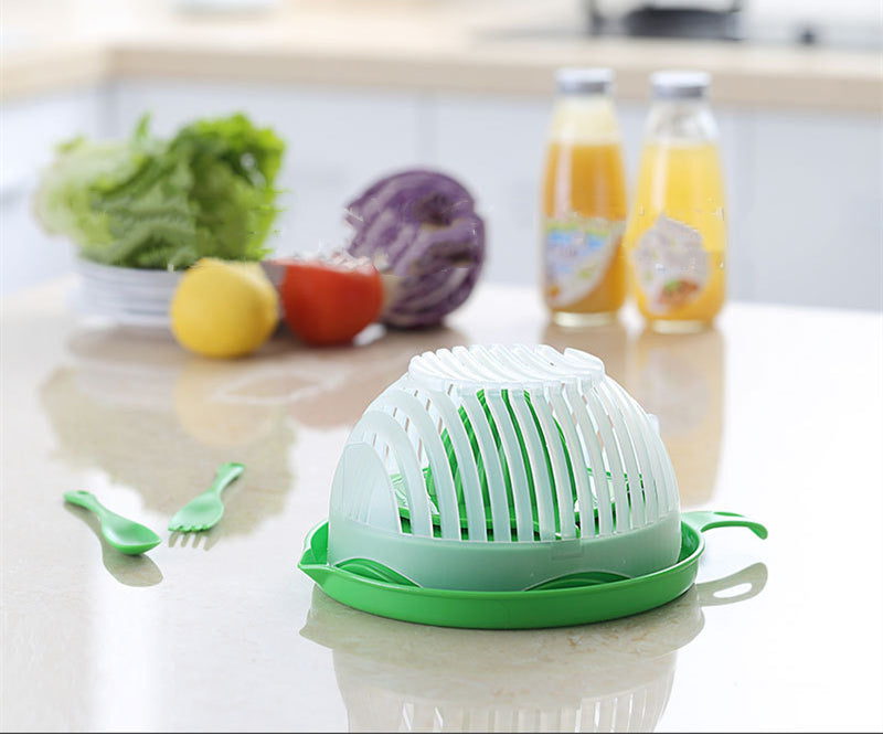 Salad Cutter Bowl with Strainer Lid