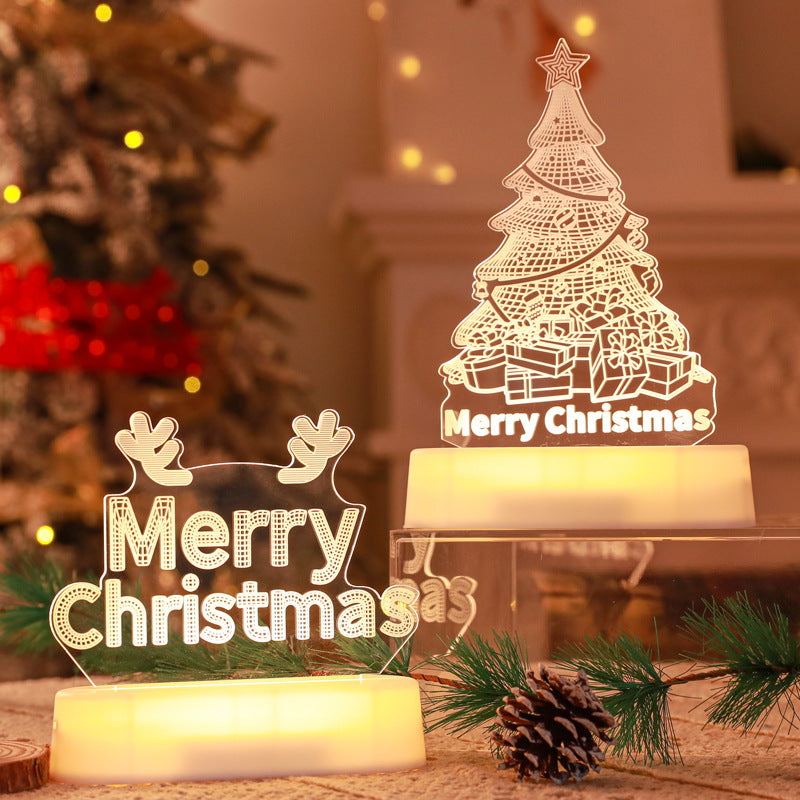 Christmas 3D LED Night Light — Acrylic Glow Lamp