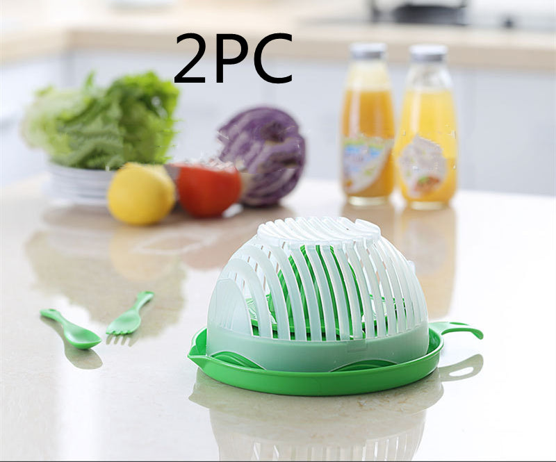 Salad Cutter Bowl with Strainer Lid