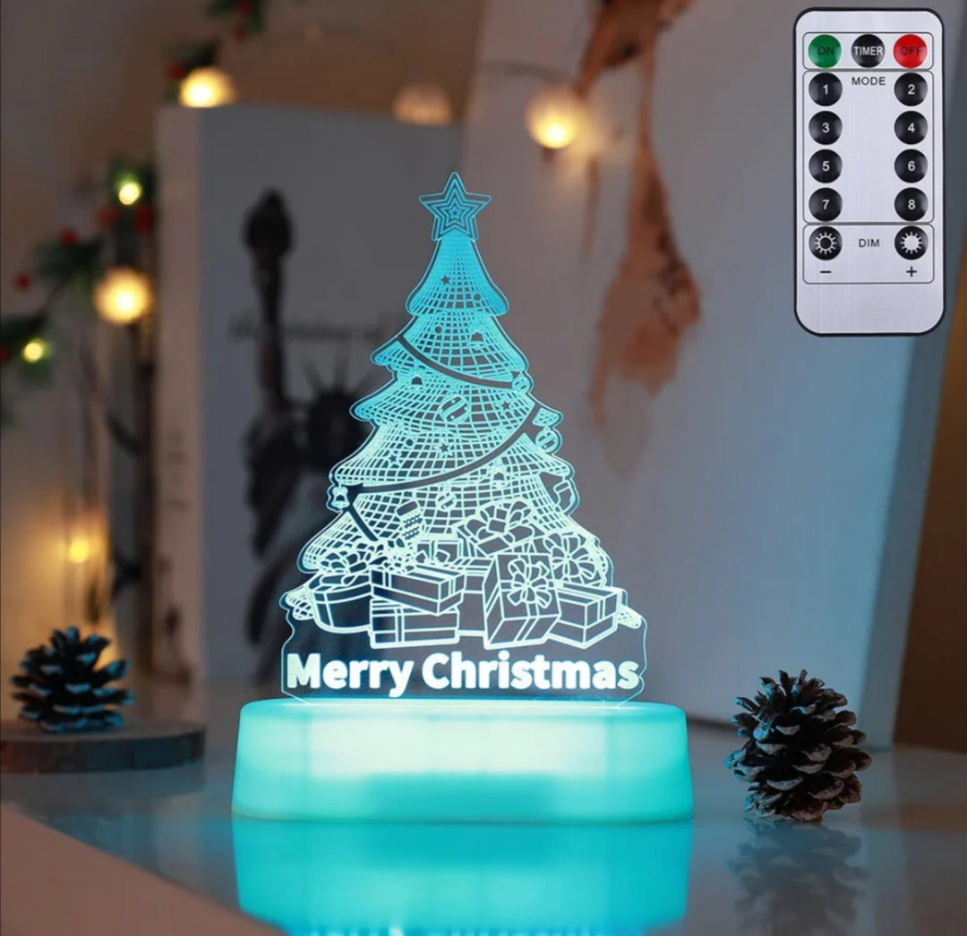 Christmas 3D LED Night Light — Acrylic Glow Lamp